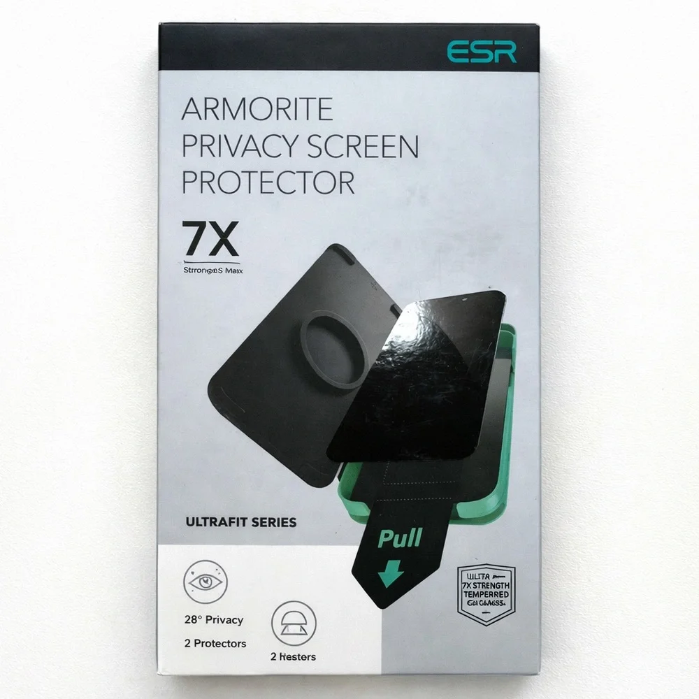 ESR Armorite Privacy Screen Protector iPhone XS Max Open Box New Tempered Glass